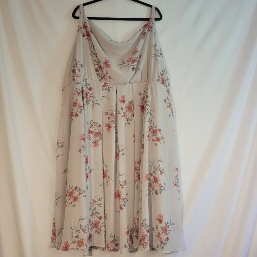 Torrid Gray Chiffon Dress with full lining Size 5x PLUS NWOT